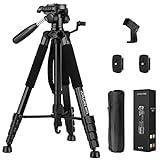 JOILCAN Tripod Camera Tripods, 74" Tripod for Camera Phone Video Recording, Heavy Duty Cameras Tripod Stand, Professional Travel DSLR Tripods Compatible with Canon iPhone, Max Load 15 LB