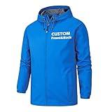 Custom Waterproof Jacket for Men Lightweight Windbreaker Rain Coat with Hood Add Your Logo
