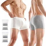 8 & 4 Pack Men 100% Cotton Boxers Disposable Underwears for Travel, Fitness, Swimming, Hotel Spa & Hospital Mid Rise Briefs Grey White(8pcs,L)