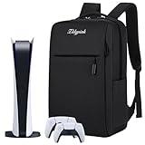 ZLDYPINK Travel Carrying Backpack for PS5, Storage Bag Case Compatible with Playstation 5 Console for Game Disc, Controllers and Gaming Accessories
