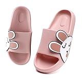Guyarns Cloud Slides for Women,Pillow Slippers Sandals for Women,EVA Anti-Slip Indoor & Outdoor Garden Sandals Dog Design Slippers Open Toe Spa Bath Pool Gym House Shower Shoes(Pink Rabbit 39/40)