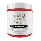 Chalky Chicks Chalk Paint - Chalk Paint for Furniture, Craft, Cabinet, Wood Paint, Spray Paint-Ready for Home Decor - Poppy (Deep Red-pink) 8 Fl Oz (Pack of 1)
