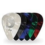 D'Addario Celluloid Guitar Picks - Guitar Accessories - Guitar Picks for Acoustic Guitar, Electric Guitar, Bass Guitar - Natural Feel, Warm Tone - Assorted, Heavy 1mm, 25-pack