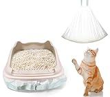 Zeling HTL Litter Box Liners Cat (Giant) 40 Ct - 37" x 18" Jumbo Drawstring Bags, Drawstring Litter Liner Bags For Litter Box - 2mil Heavy Duty PE Leakproof Liner for XL Pans(Easy Clean Up Thick)
