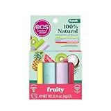 eos 100% Natural Lip Balms- Coconut Milk, Pineapple Passionfruit, Watermelon Frosé & Raspberry Kiwi Splash, All-Day Moisture Lip Care, 0.14 oz, 4-Pack