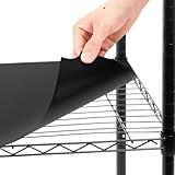 Sliner 8 Pack 18 x 48 Inch Wire Shelf Liner Black Plastic Waterproof Liners for Organizing Metal Rack Shelves, Kitchen Cabinets, Cupboard, Pantry