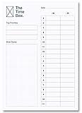 The Time Box Daily Time Management Planner - Time Blocking To Do List Planning Pad, Blank Hourly Notepad - Personal Organizer Notepad for Work - Brain Dump Agenda Notebook - 60 Undated Sheets 7" x 10"