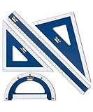 Mr. Pen- Wooden Geometry Set, 4 Pack, Triangle Ruler Set Square, Protractor Set, Protractors, Drafting Triangle, Drafting Tools & Drafting Kits, Geometry Kit, Geometry Set for School, Drawing Tools
