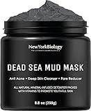 New York Biology Dead Sea Mud Mask for Face and Body - Spa Quality Pore Reducer for Acne, Blackheads & Oily Skin, Natural Skincare for Women, Men - Tightens Skin for A Healthier Complexion - 8.8 oz