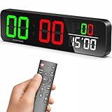 SERPHIX 15.2" Digital Scoreboard Clock with Countdown Timer, Variable LED Color, Tabletop Electronic Scoreboard with Remote, Score Keeper for Games/Corn Hole/Volleyball/Table Tennis Sports