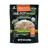 Mantova Organic Cauliflower Rice, 8.5 oz. (Pack of 6), Product of Italy, One-Pot Meal, Ready-in-Minutes Cauliflower Rice, All-Natural, Healthy Rice Alternative, Ideal for Soups, Stews, Side Dishes, Salads, Rice Bowls, Breakfast Bowls and More, Gluten-Free, Low-Calorie, Low-Carb, Nutrient-Rich, High-Fiber, Vegan, Paleo, No Artificial Coloring, Flavoring or Preservatives