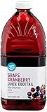 Amazon Brand - Happy Belly Grape Cranberry Juice from Concentrate, Bottle, 64 fl oz (Pack of 1)