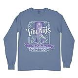 Velaris Destination Graphic Comfort Colors Long Sleeve Tee Unisex Small Blue Jean