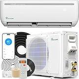 YITAHOME 18000 BTU Mini Split Air Conditioner Heat Pump System, Wifi Enabled 19 SEER2 208-230V Inverter Ductless AC Cool Up to 1250 Sq. Ft, Compatible with Alexa, Complete Installation Kit, White