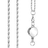 Retractable Lanyard for Women Fashion Chain Necklace Strong Lanyards for ID Badges Key Lanyards