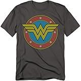 Popfunk Unisex Adult Wonder Woman Mother's Day Original Logo T-Shirt (X-Large) A. Charcoal