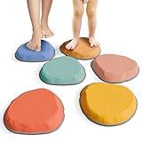 ZICOTO Fun Stepping Stones for Kids – Engaging Indoor & Outdoor Activity for Toddlers | Non-Slip Balance & Coordination Obstacle Course | Sensory Play Set of 6 for Ages 1-4