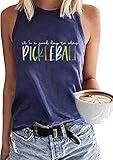 RMTXCD Women It’s a Good Day to Play Pickleball Tank Top Cute Pickleball Lover Vest Shirt Summer Casual Sport Sleeveless Top Blue