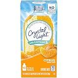 Crystal Light Citrus Naturally Flavored Powdered Drink Mix with Caffeine, 10 ct On-the-Go-Packets