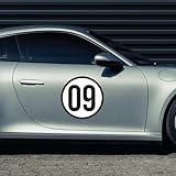 Custom Race Car Number Decals | Vinyl Stickers or Magnet | Size 6 to 24 inches | Racing Numbers for Cars Trucks Motorcycles | Autocross Track Day SCCA NASA PCA