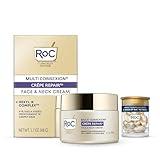 RoC Crepe Repair Anti Aging Daily Face Moisturizer & Neck Firming Cream (1.7 oz) + RoC Retinol Wrinkle Smoothing Capsules (7 CT), Skin Care Routine for Women and Men