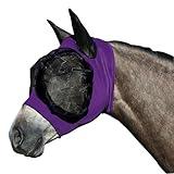 UltraFlex Comfort Plus Bug Eye Fly Horse Masks | Maximum Protection & Comfort | 95% UV Shield & Easy On/Off Design | Pull On Without Forelock Saver | Color Purple | Size Large