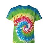 Tie Dye T-Shirt for Kids and Teens，Novelty Tie Dye Shirt Short Sleeve for Boys and Girls Size 6-18 Style-06 Large