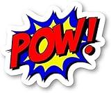 Pow - Comic Book Art stickers Window Truck Car Vinyl Bumper Sticker Decal 5''
