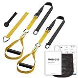 MOMOVE Bodyweight Resistance Suspension Trainer Straps for Home Fitness, Full-Body Workout Gym Training Kit for Strength, Powerlifting, and Core Exercise (Yellow)