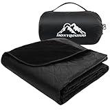 HonyQiShuo Outdoor Waterproof Camping Blanket, Foldable Fleece Stadium Blanket for Outdoor Sports Event, Camping, Picnics, Windproof, Wearable