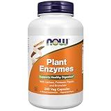 NOW Foods Supplements, Plant Enzymes with Lactase, Protease, Papain and Bromelain, 240 Veg Capsules