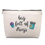 Lcoanriut Medicine Bag for Traveling - Dental Gifts for Doctor, Nurse, Assistant - Pill Pouch, Funny Med Storage for Travel - Patient Gift for Daughter, Mom, Friend