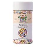 Pastel Rainbow Sprinkles – Dye-Free, Vegan, Allergen-Free, Plant-Based Colors, 2.7 oz Jar – India Tree Nature’s Colors
