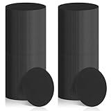 TaoBary 400 Pcs Disposable Paper Bar Coasters Bulk, 4 Inch Cardboard Coasters Blank for Drinks DIY Crafts Arts Wedding (Black)