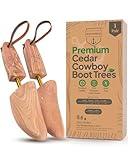 HOUNDSBAY Cowboy Boot Trees, Cedar Western Boot Tree for Men & Women, Shoe Tree for Boots, Boot Stretcher & Shaper (Pack of 1)