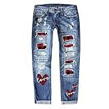 Muyise Plus Size Capris Jean Dresses for Women 2023 Plus Size Jean Shorts for Women Plus Size Pants Jeans Women Plus Size Jeans Plus Size High Waisted Pants Fashion Dresses for Women(06-Blue,X-Large)