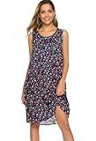 POGTMM Floral Print Lounge House Dresses for Women with Pockets