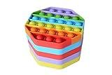5 Pack Silicone Bubble Sensory Pop Fidget Toy, Office Toys, Anxiety Relief Squeeze Sensory, Autism, ADHD and Special Needs Stress Reliever, 5 Colors Including Rainbow by Treycer