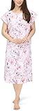NY Threads Women's Hospital Gown Soft and Stylish Patient Gown, Small-Medium, White Rose Pink