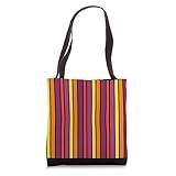 Tropical Island Sunset Summer Fun Colorful Vertical Striped Tote Bag