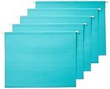 Amazon Basics Hanging File Folders, Letter Size, Aqua, 25-Pack