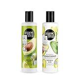 Organic Shop Avocado Repairing Shampoo & Conditioner, Hydrate Moisturizing Restorer, Softens & Deeply Hydrates Dry Damaged Hair, Paraben & Sulfate Free. 100% Vegan - Organic. Pack-2