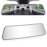 JOYTUTUS 12 Inch Panoramic Rearview Mirror, Interior Clip-on Wide Angle Convex Universal Rear View Mirror to Reduce Blind Spot Effectively for More Car SUV Trucks -Clear