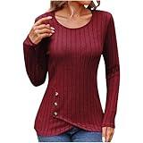 Online+shopping Long Sleeve Shirts for Women 2024 Fashion Crewneck Knitted Pullover Sweaters Dressy Casual Comfy Fall Going out Tops Camisetas Para Mujer