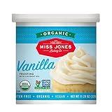 Miss Jones Baking Organic Buttercream Frosting, Perfect for Icing and Decorating, Vegan-Friendly: Vanilla (Pack of 1)