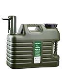 UPWOIGH Portable 5 Gallon Water Jug with Automatic Touch Control Pump,Truly No Leakage Water Container with Spigot,Type-C Rechargeable Military Green Water Pump Gear for Outdoors Camping Hiking