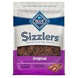 Blue Buffalo Sizzlers Natural Soft Dog Treats, Bacon-Style Soft-Moist Dog Treats with Real USA Pork, Original Flavor, 6-oz Bag