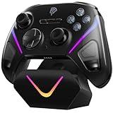 EasySMX D10 Wireless Gaming Controller – TMR Joysticks, Dual-Mode Triggers, Mechanical Keys, 1000Hz Polling, RGB – Bluetooth Gamepad for PC/Switch/Switch 2/iOS/Android TV with Charging Dock
