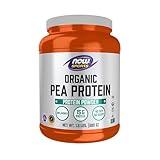 NOW Foods Sports Nutrition, Certified Organic Pea Protein 15 Grams, Unflavored Powder, 1.5-Pound