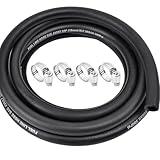 5/16 Inch ID Fuel Line Hose - 10FT Marine Grade Fuel Line with 4PCS Hose Clamps,300PSI High-Pressure Fuel Line for Automotive Fuel Systems Engines (5/16" ID)